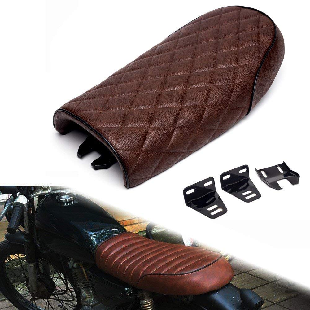 椅子 strawberry Amazon.com: Motorcycle Cafe Racer Seat Universal Flat Brat